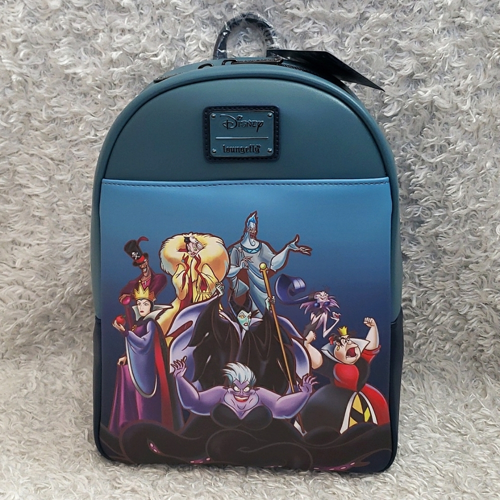 Loungefly Disney Villains Maleficent Ursula in Little Mermaid Mini Backpack